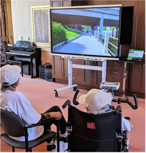 bike tour by screen