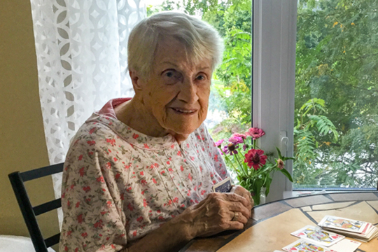 Lady with cards